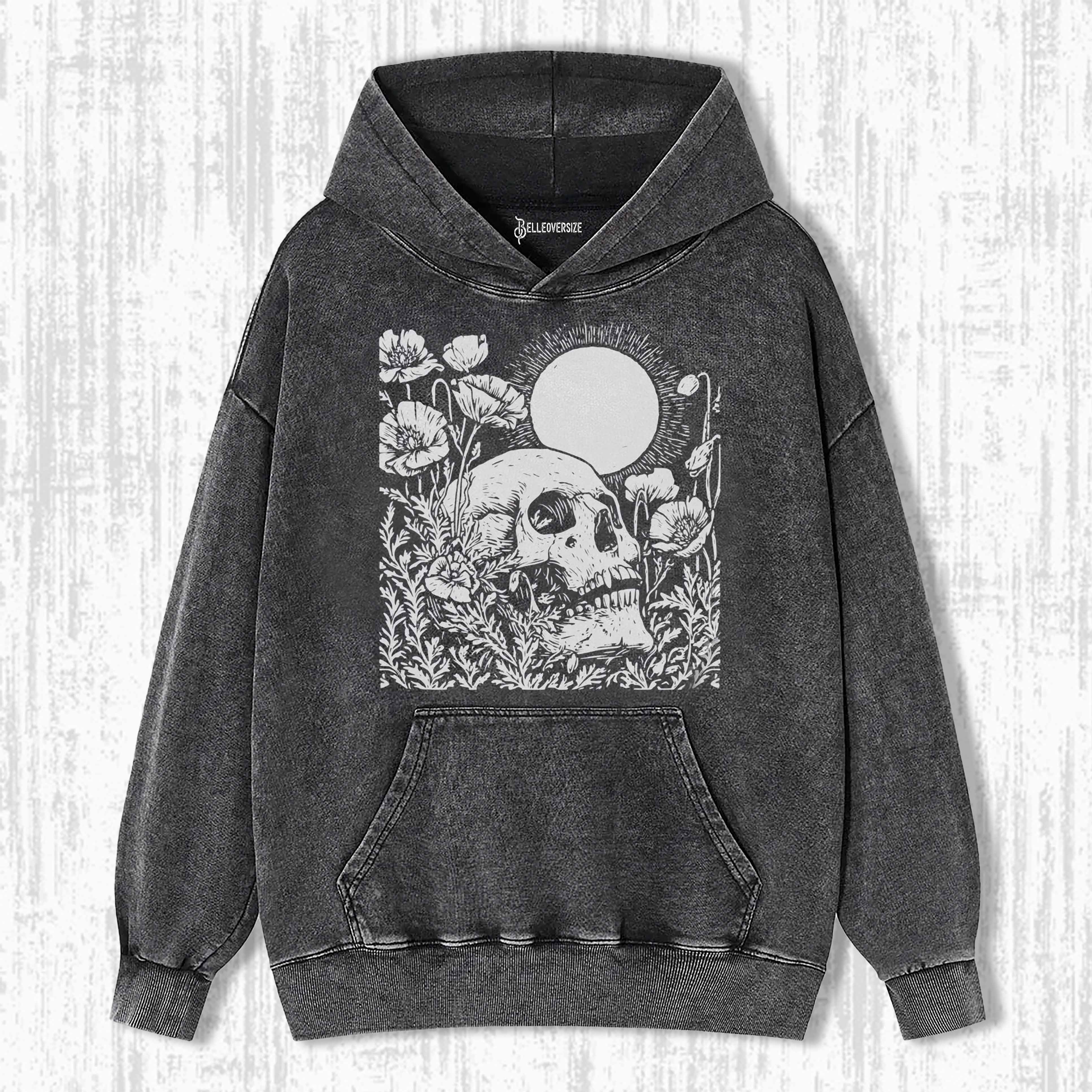 FLORAL SKULL HOODIE