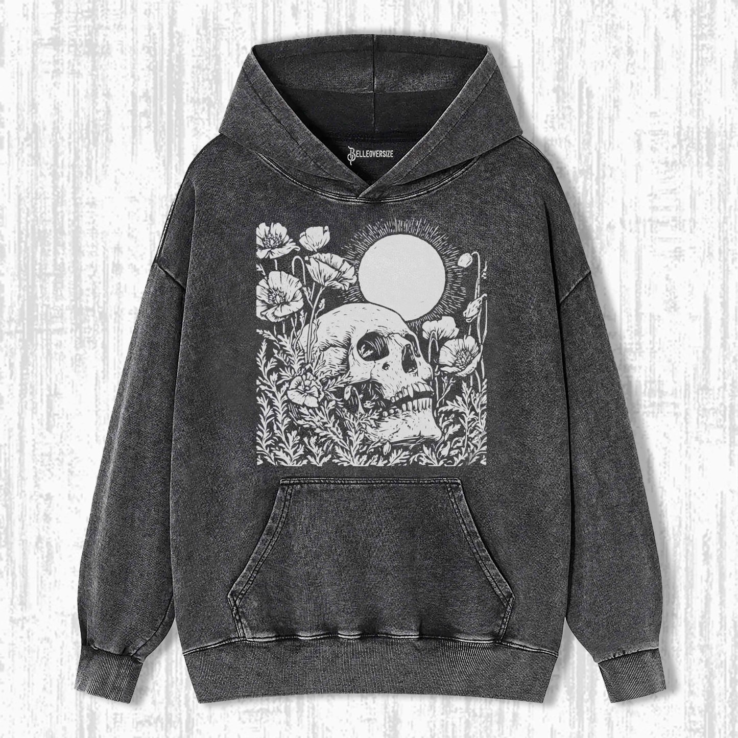 FLORAL SKULL HOODIE
