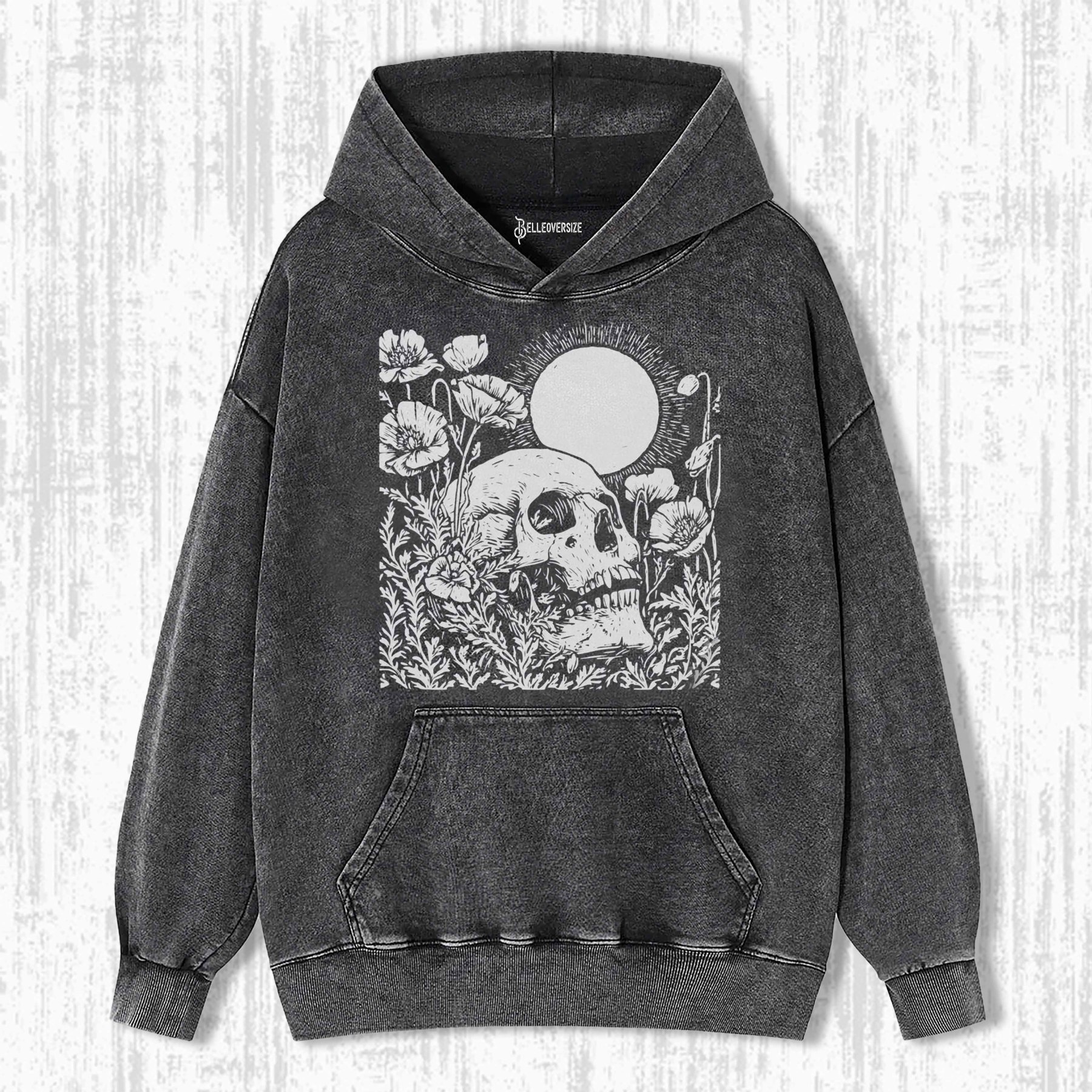 FLORAL SKULL HOODIE