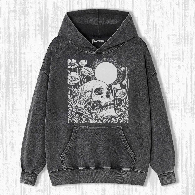 FLORAL SKULL HOODIE