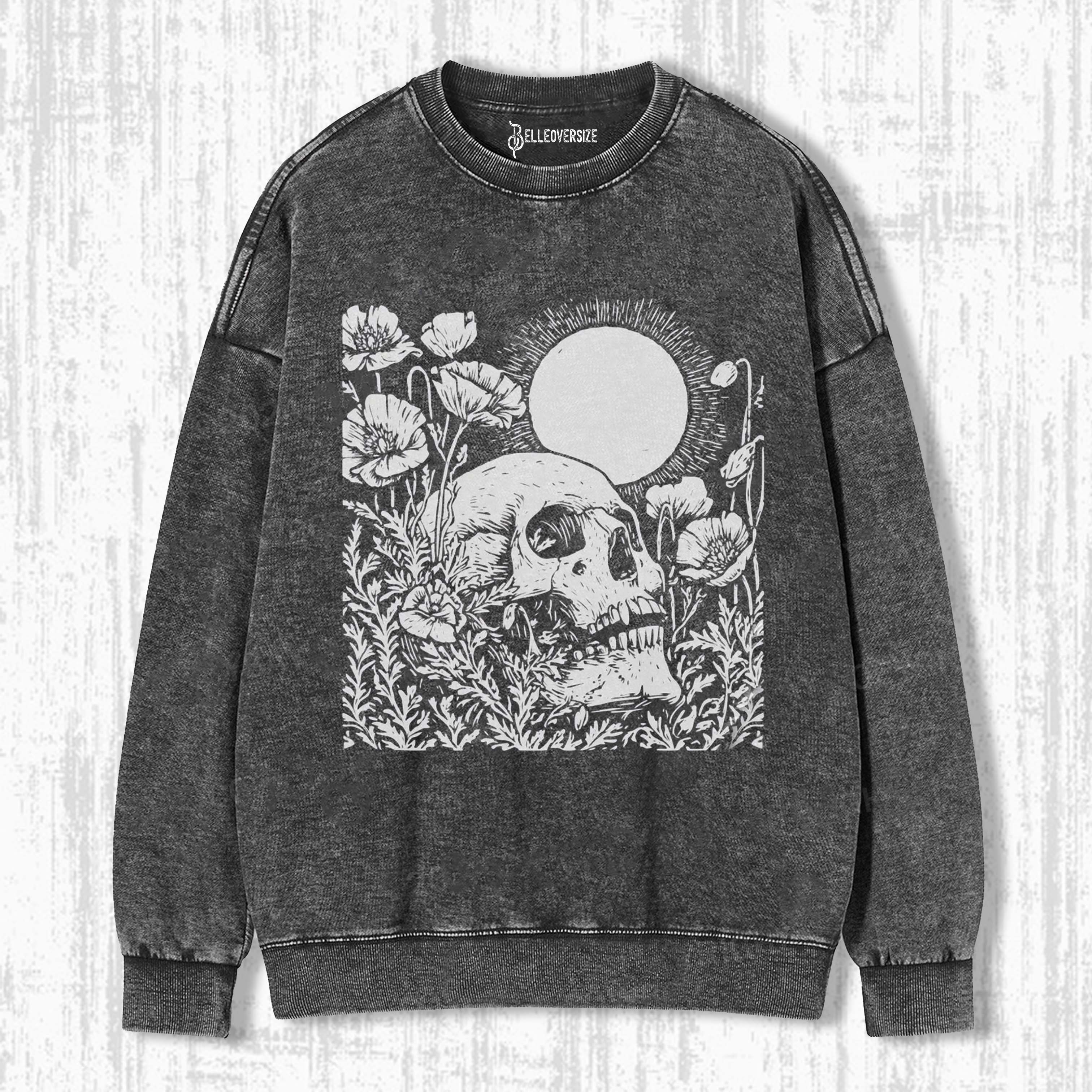 FLORAL SKULL SWEATSHIRTS