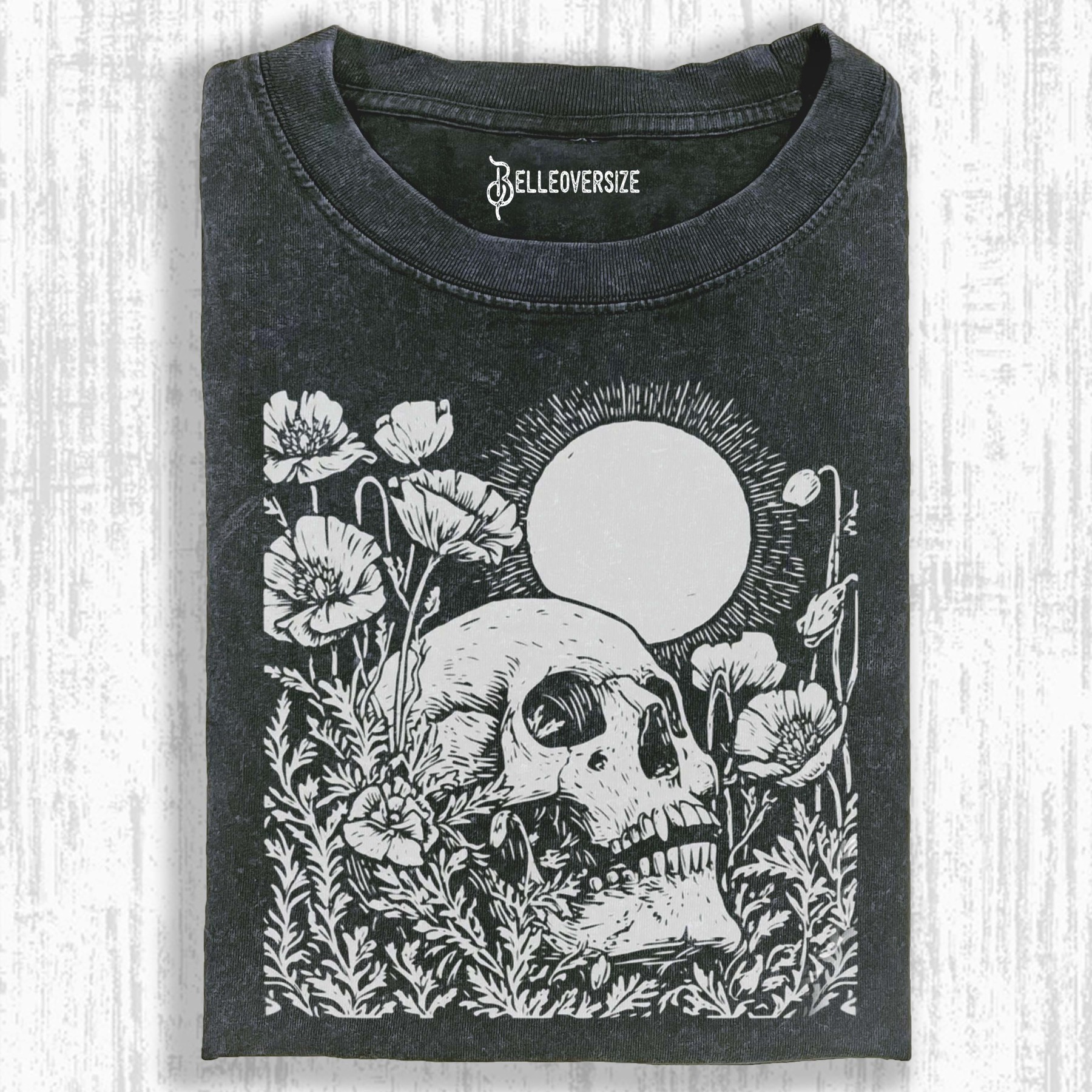FLORAL SKULL T-SHIRT