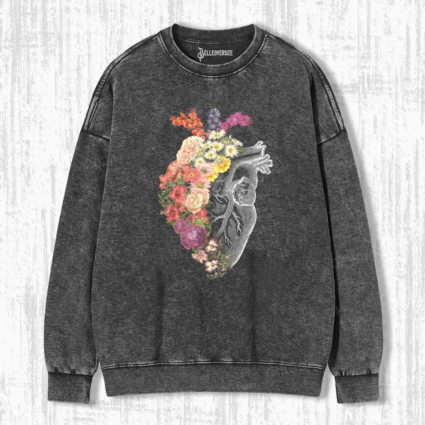 FLOWER HEART SPRING SWEATSHIRTS