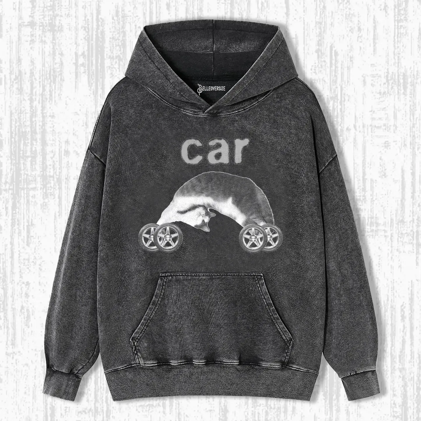FUNNY CAT CAR HOODIE