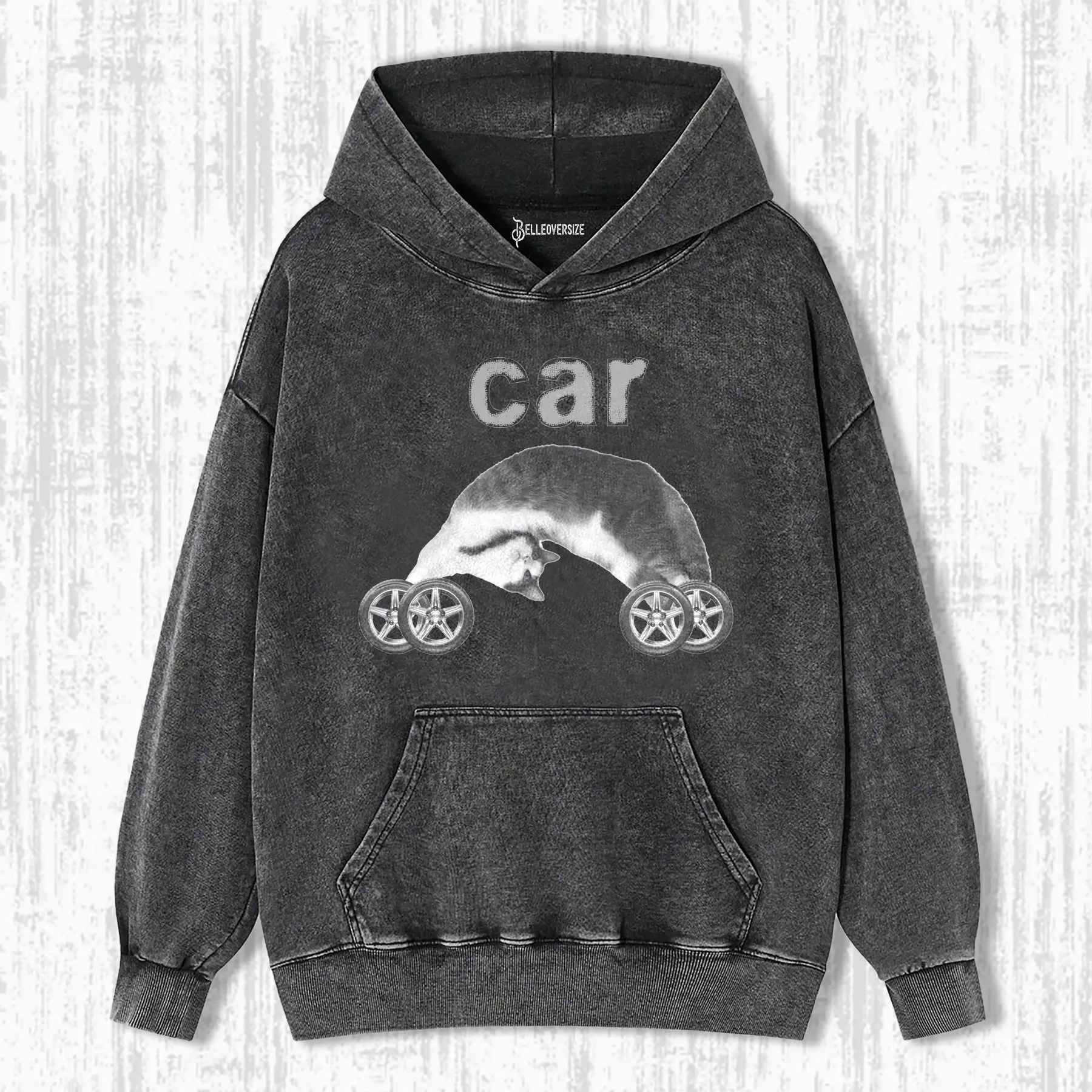 FUNNY CAT CAR HOODIE