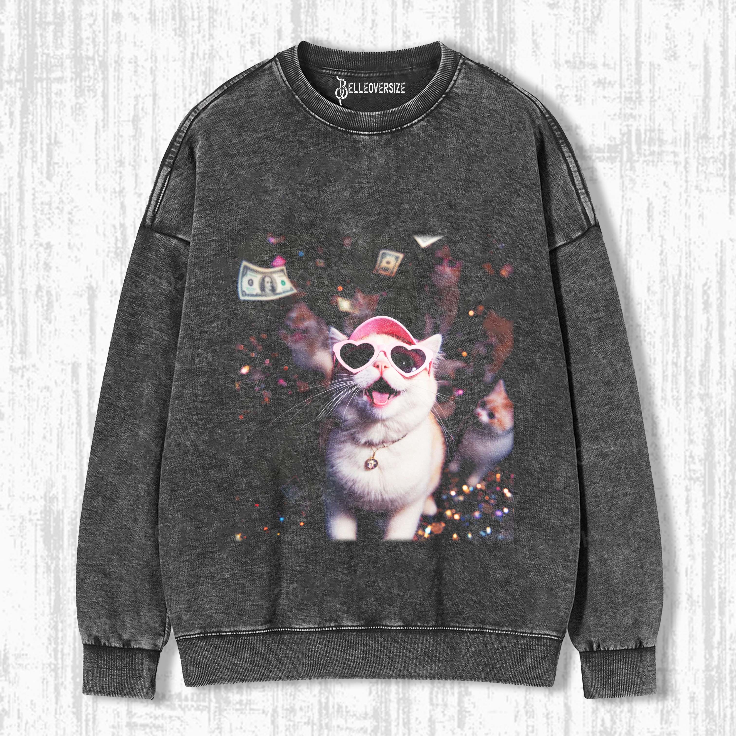 FUNNY CAT SWEATSHIRTS 