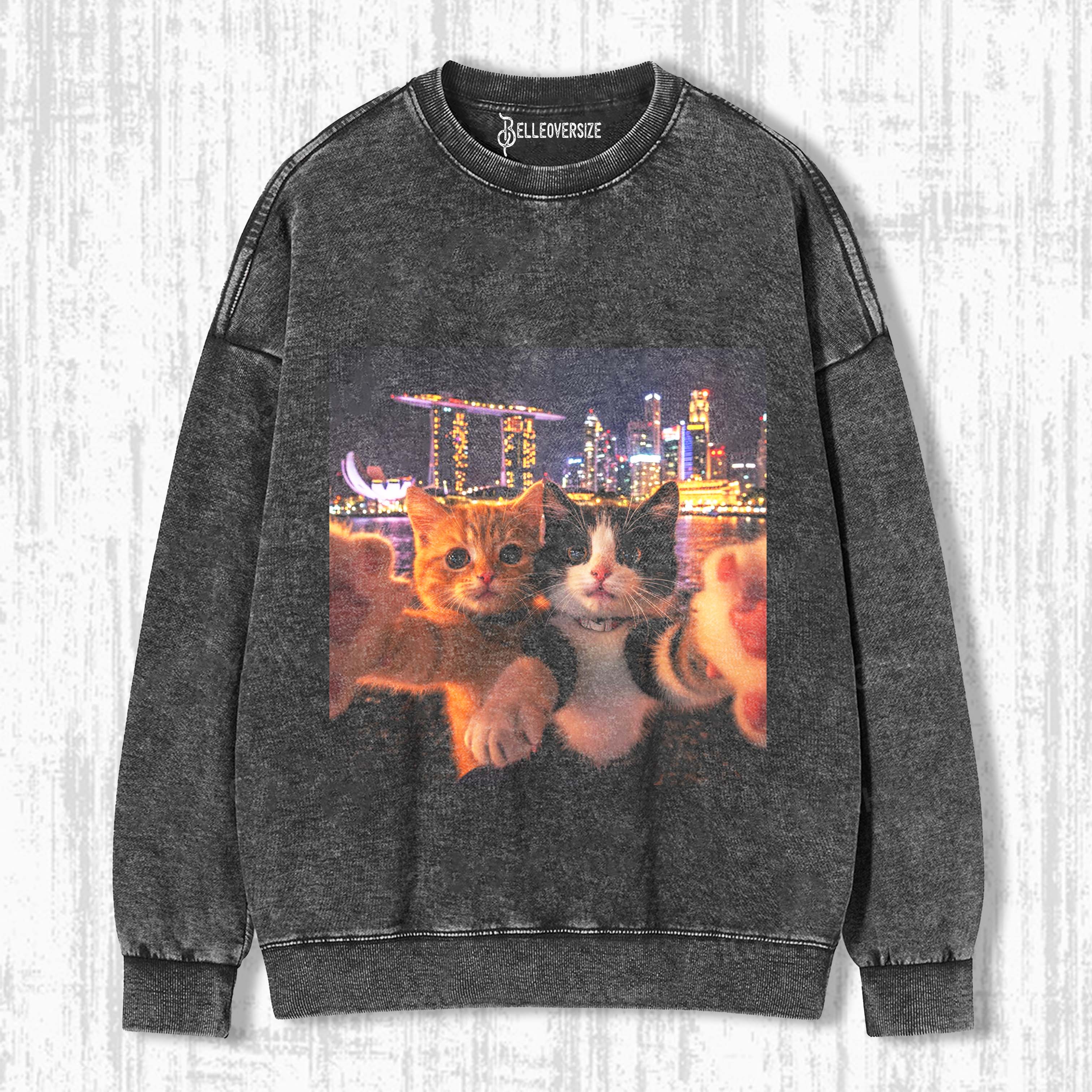 FUNNY CAT SWEATSHIRTS