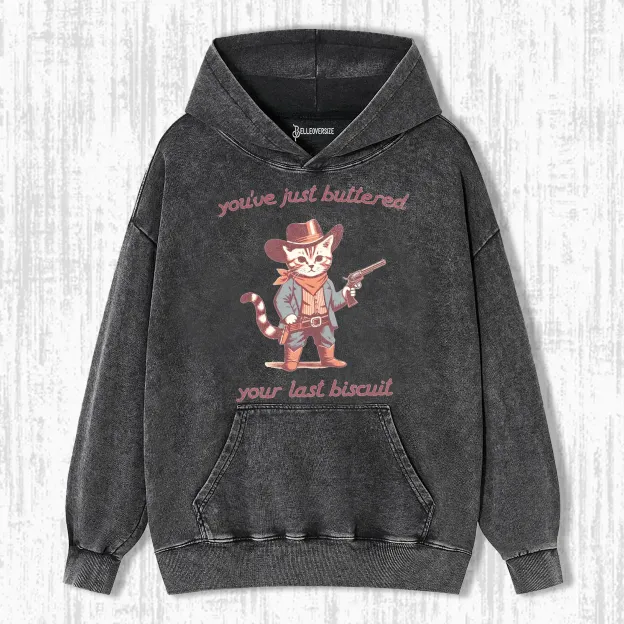 FUNNY COWBOY CAT  HOODIE