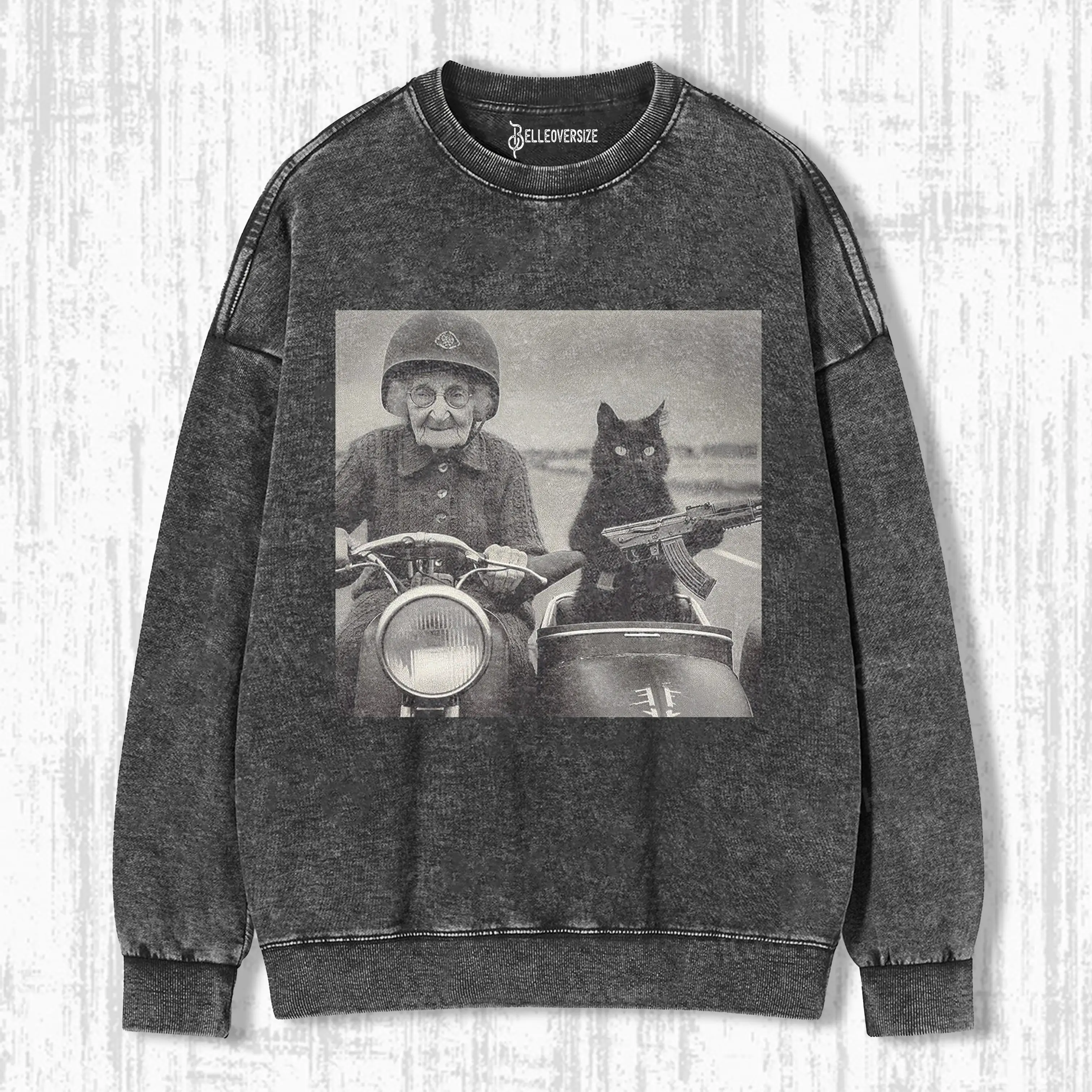 FUNNY GRANDMA AND CAT SWEATSHIRTS