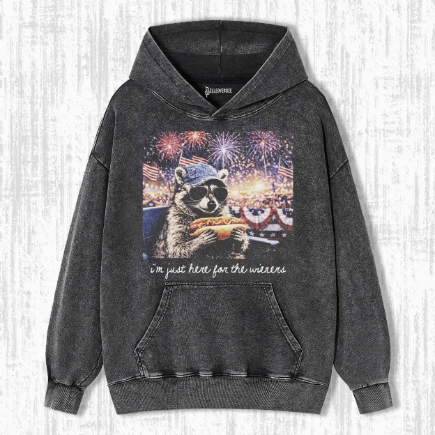 FUNNY PATRIOTIC RACCOON HOODIE