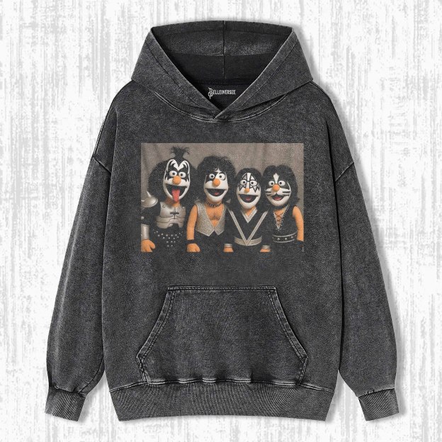 FUNNY PUPPET ROCK BAND HOODIE