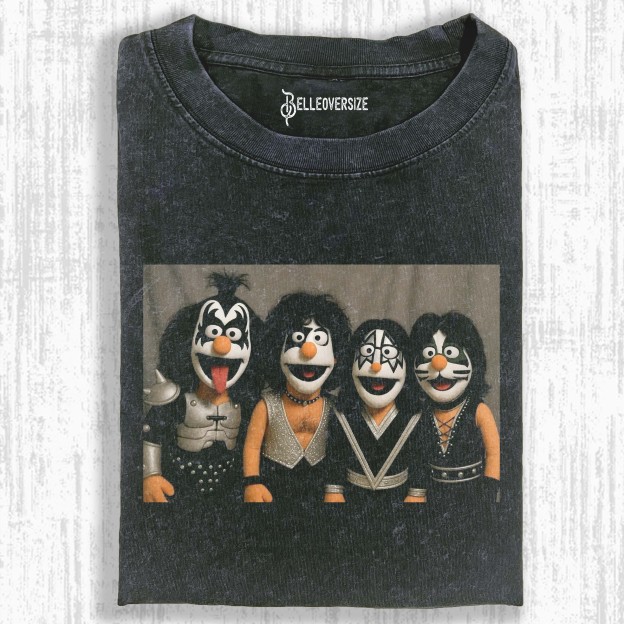 FUNNY PUPPET ROCK BAND T-SHIRT