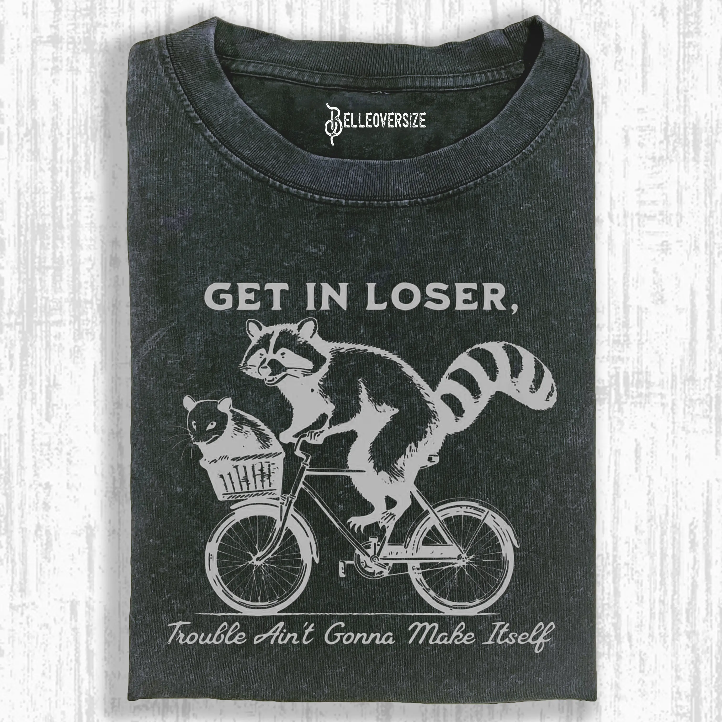 FUNNY RACCOON & OPOSSUM GET IN LOSER MEME SHIRT