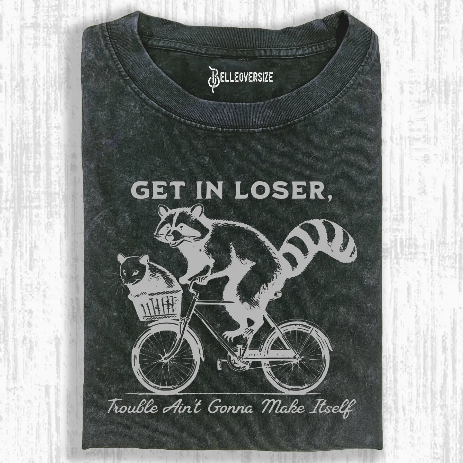 FUNNY RACCOON & OPOSSUM GET IN LOSER MEME SHIRT