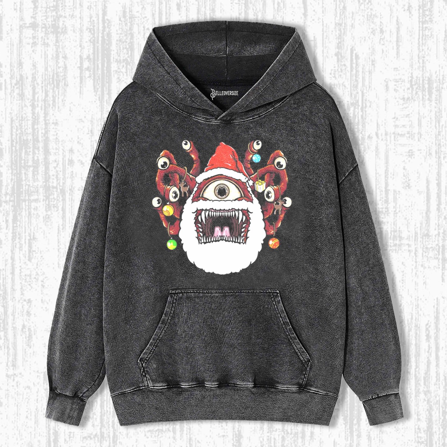 FUNNY SANTA BEHOLDER DUNGEONS AND DRAGONS MONSTER HOODIE