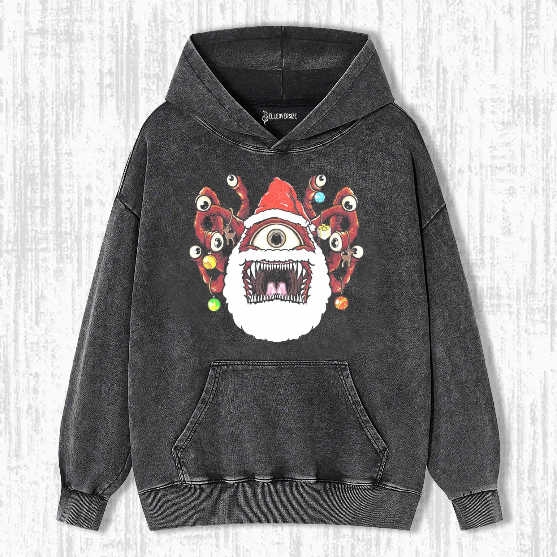 FUNNY SANTA BEHOLDER DUNGEONS AND DRAGONS MONSTER HOODIE