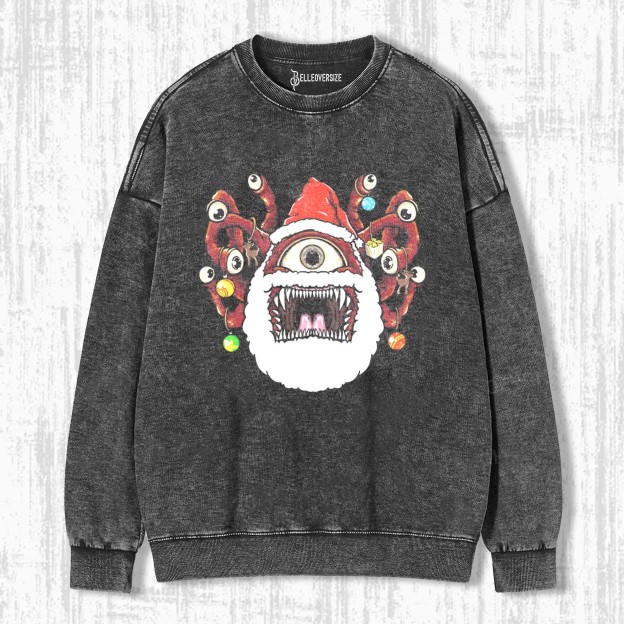 FUNNY SANTA BEHOLDER DUNGEONS AND DRAGONS MONSTER SWEATSHIRTS