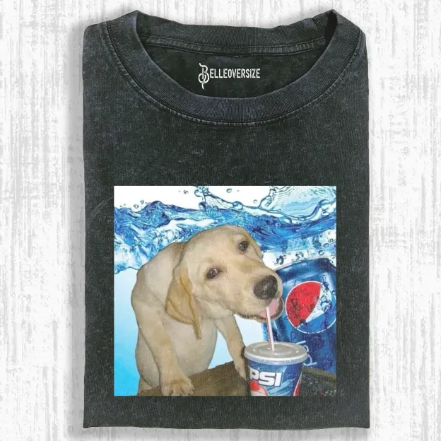 FUNNY THIRSTY DOG T-SHIRT