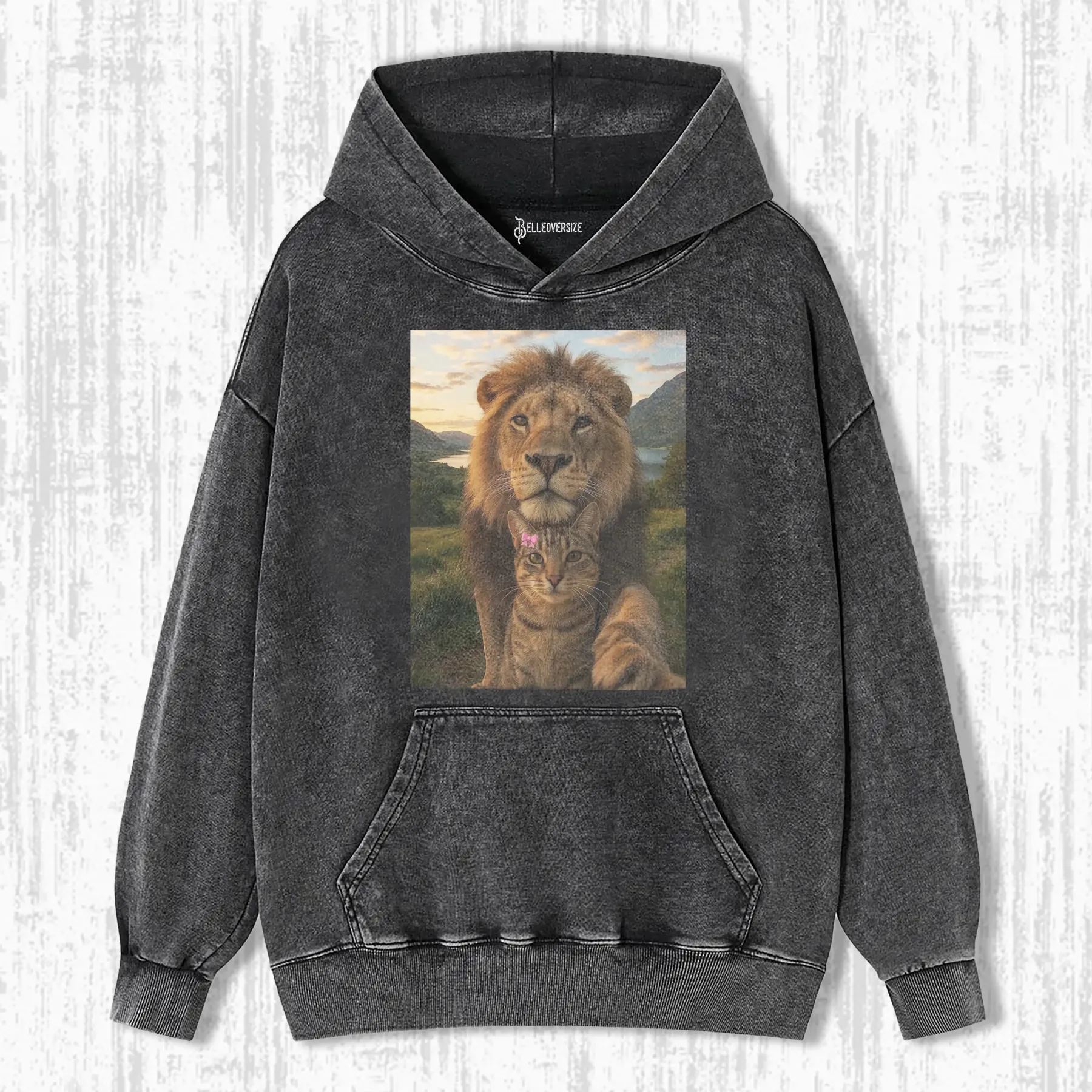 FUNNY TIGER AND CAT HOODIE