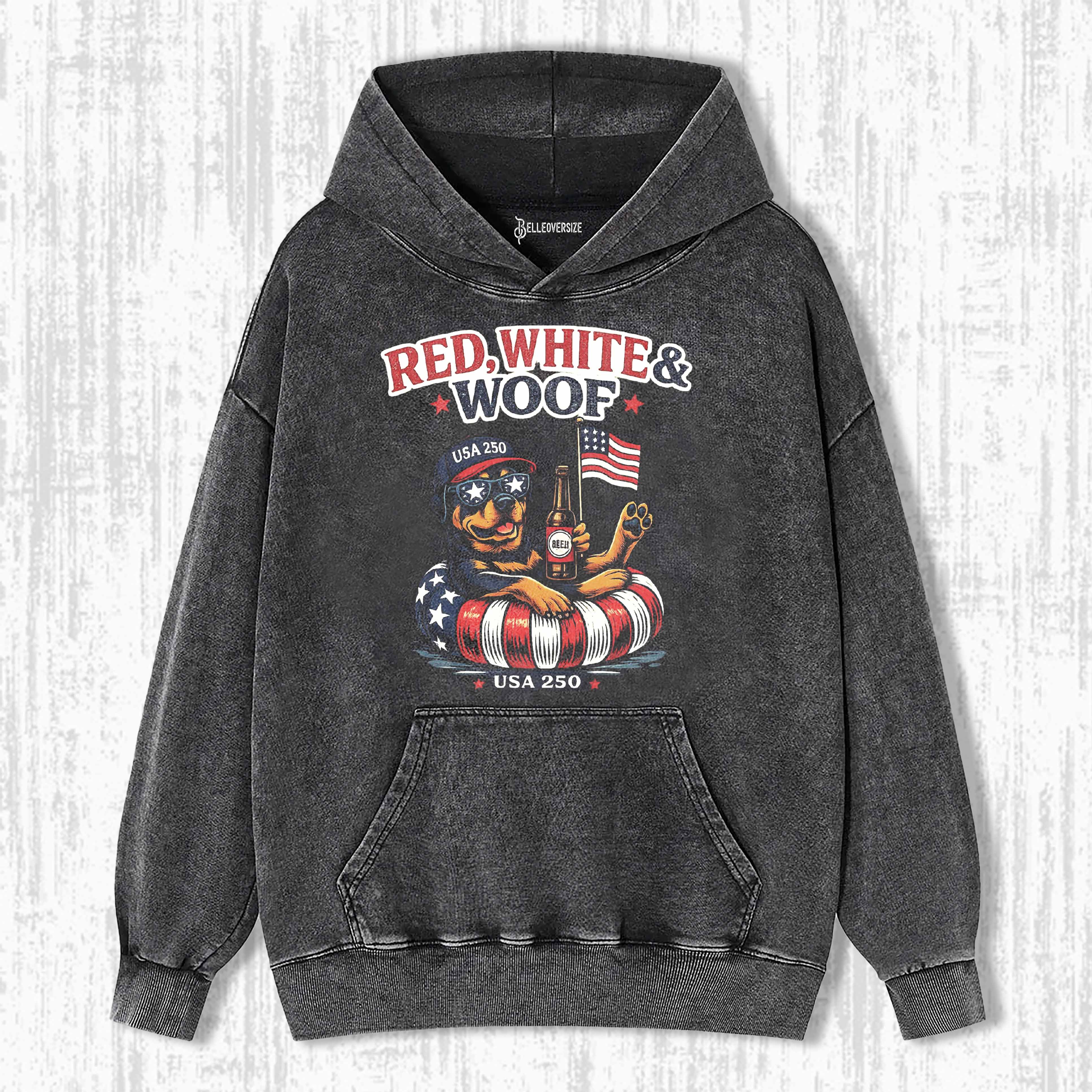 FUNNY USA DOG HOODIE 