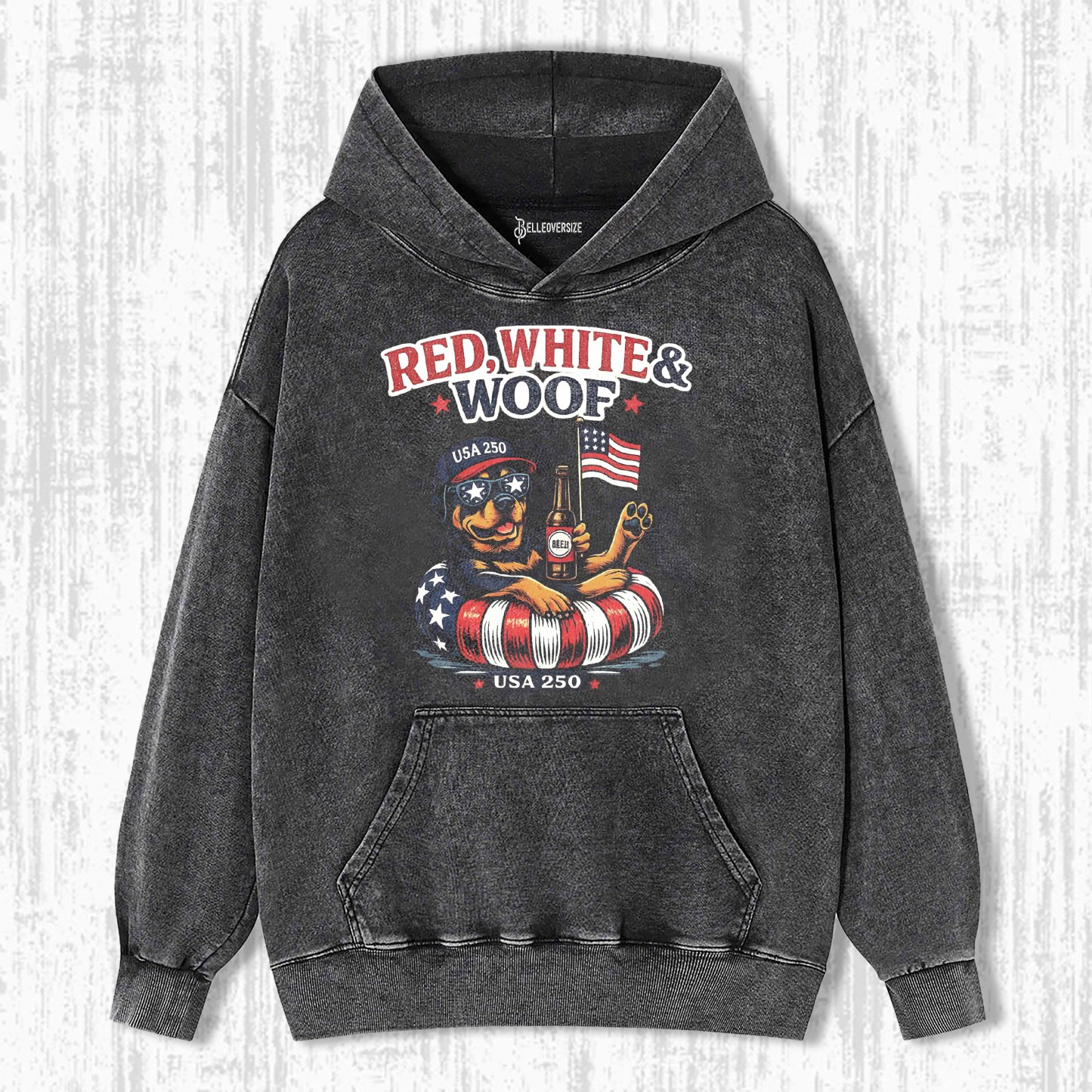 FUNNY USA DOG HOODIE