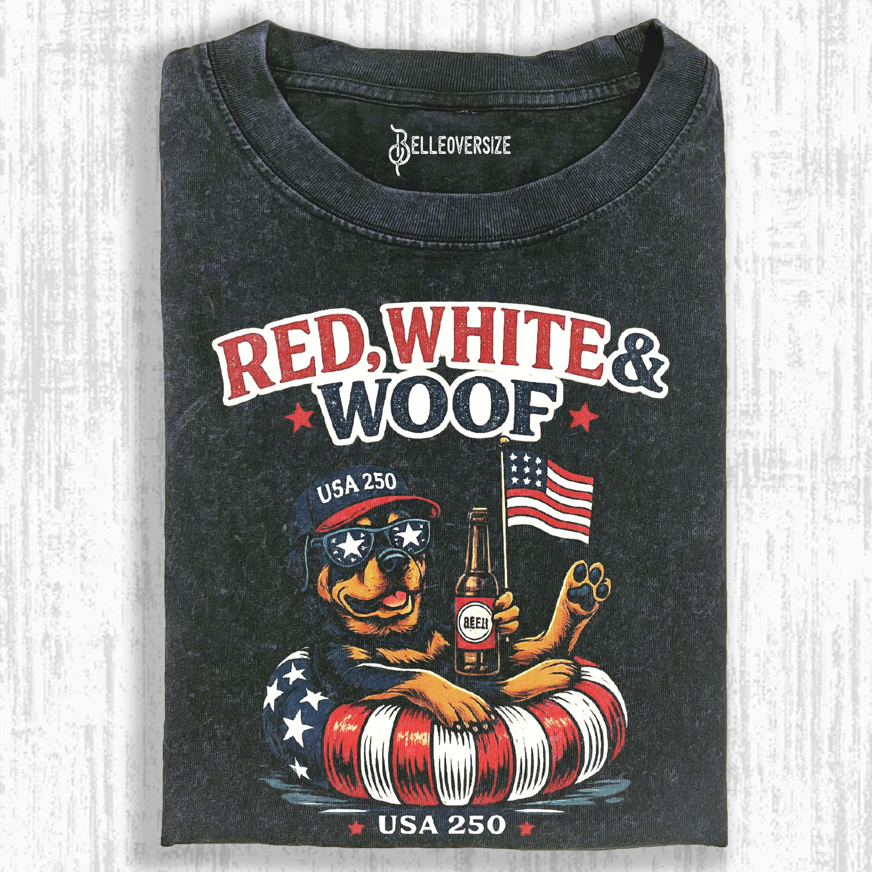 FUNNY USA DOG T-SHIRT