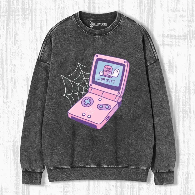 GAME OVER GHOST FINE  SWEATSHIRTS