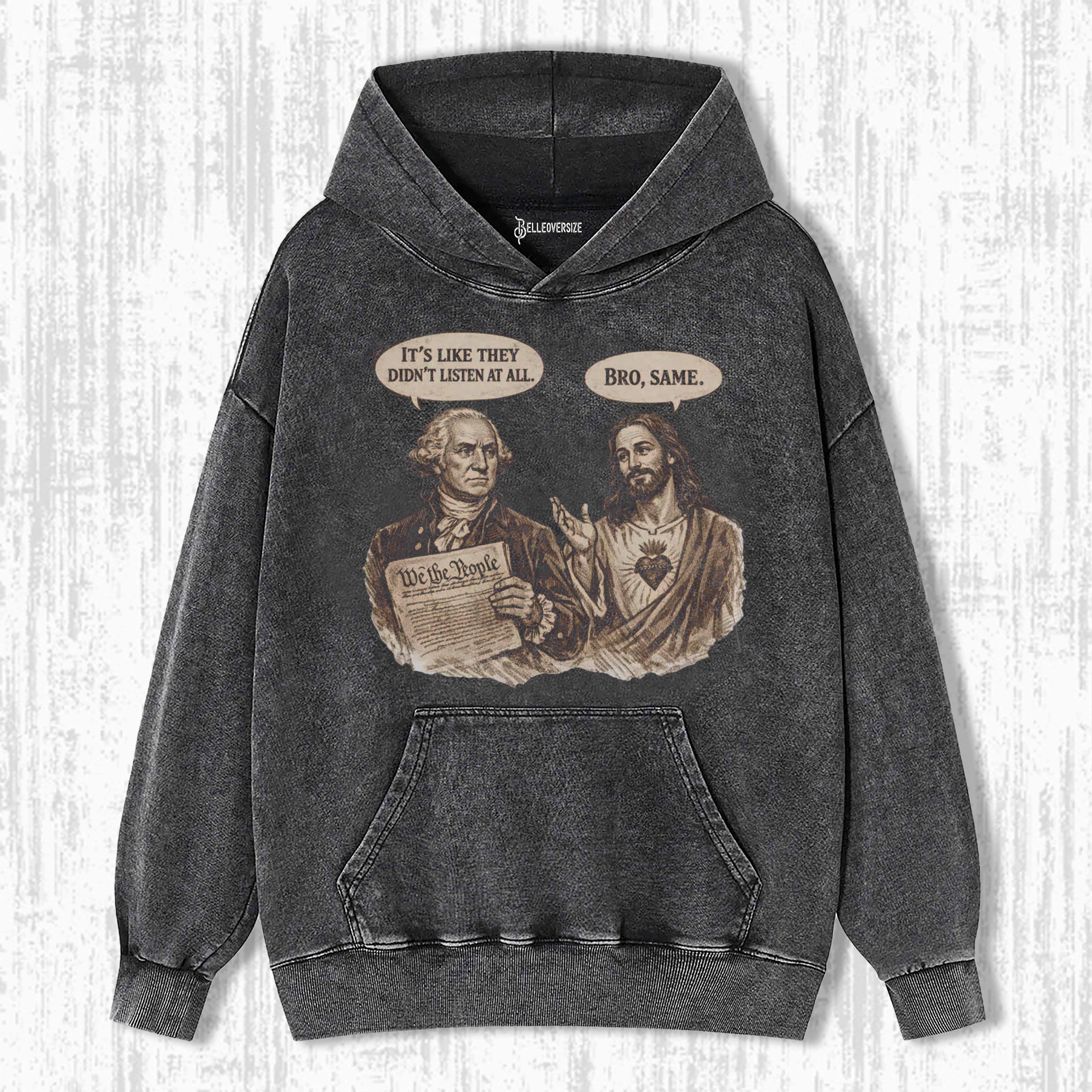 GEORGE WASHINGTON & JESUS HOODIE