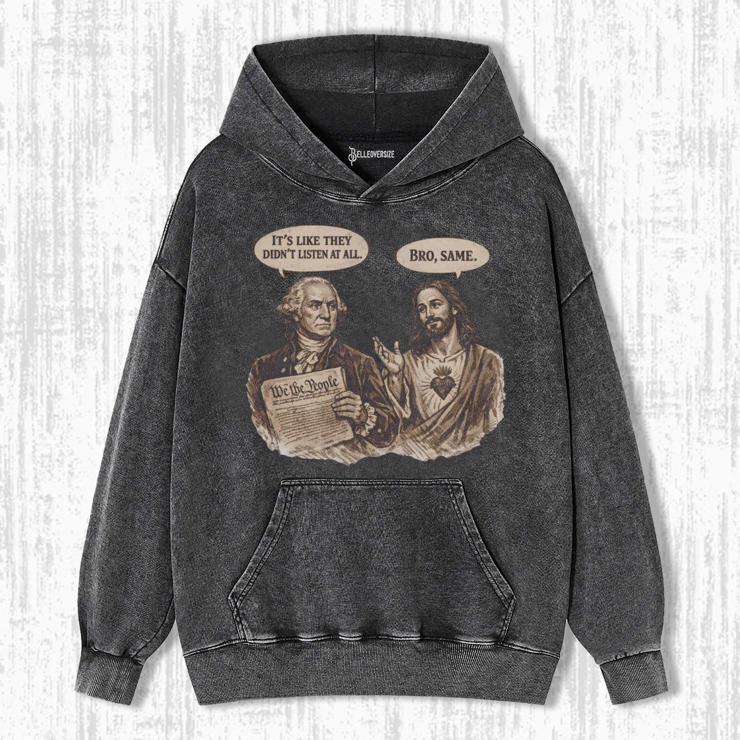 GEORGE WASHINGTON & JESUS HOODIE