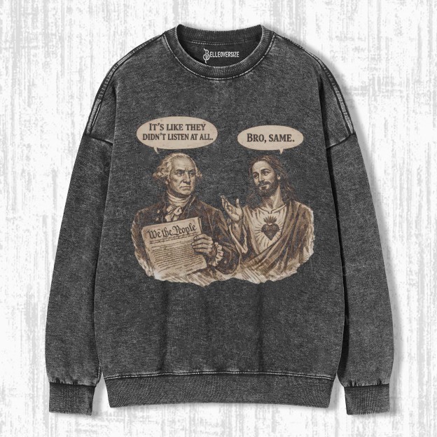 GEORGE WASHINGTON & JESUS SWEATSHIRTS