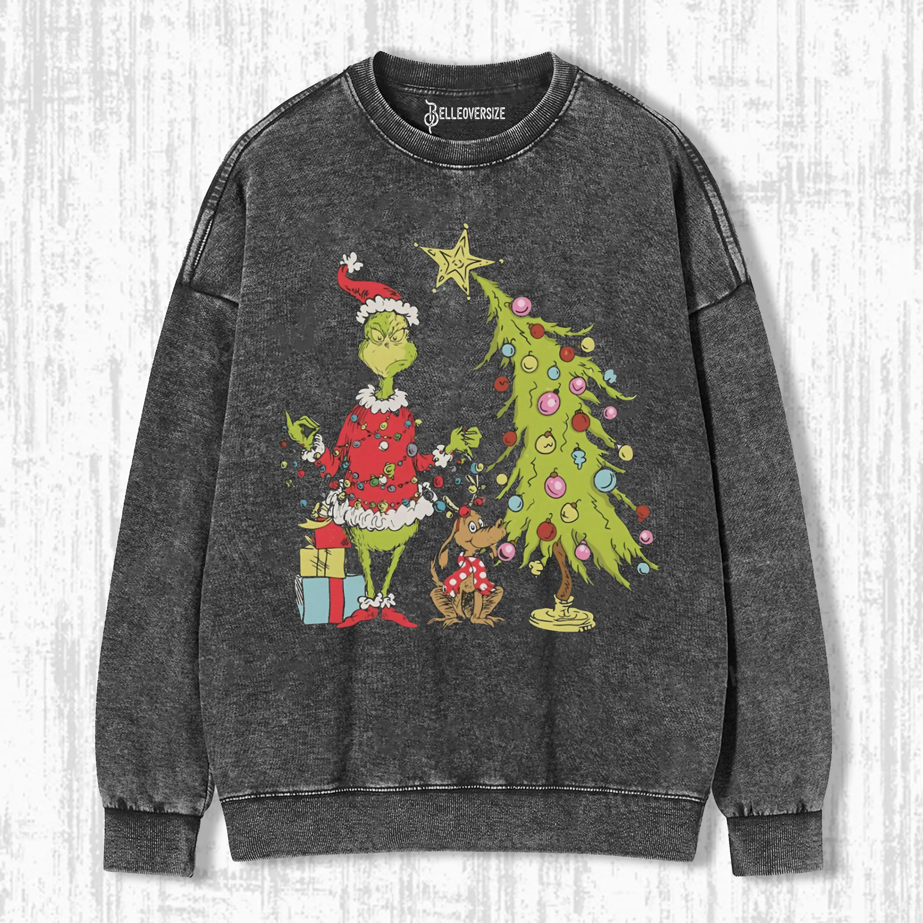 GRINCH CHRISTMAS TREE SWEATSHIRTS