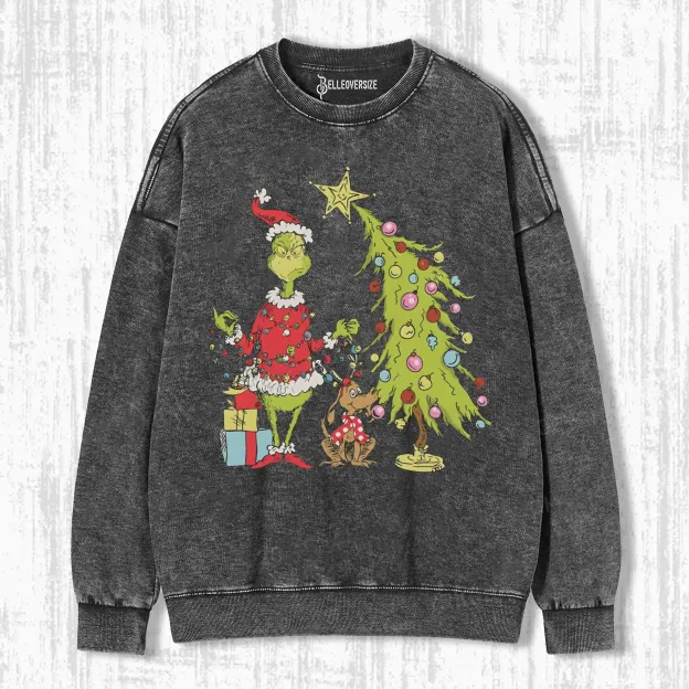 GRINCH CHRISTMAS TREE SWEATSHIRTS