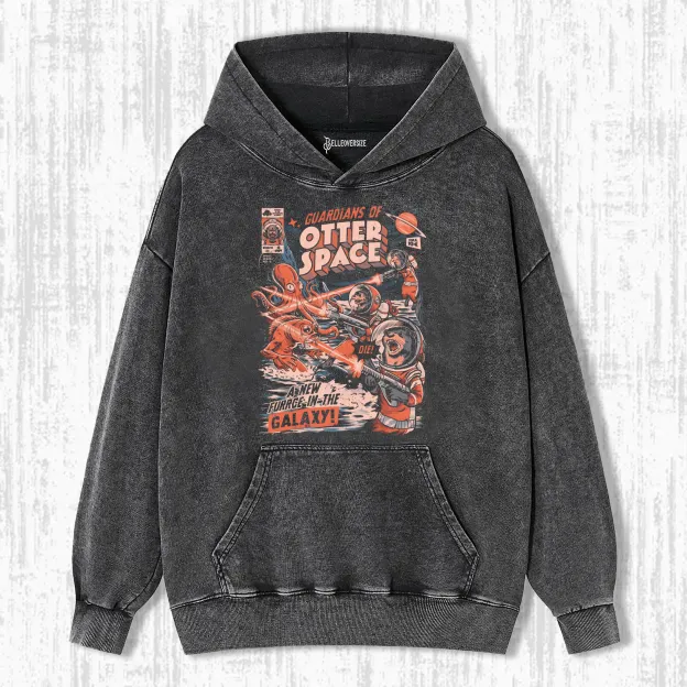 GUARDIANS OF OTTER SPACEFUNNY RETRO HOODIE