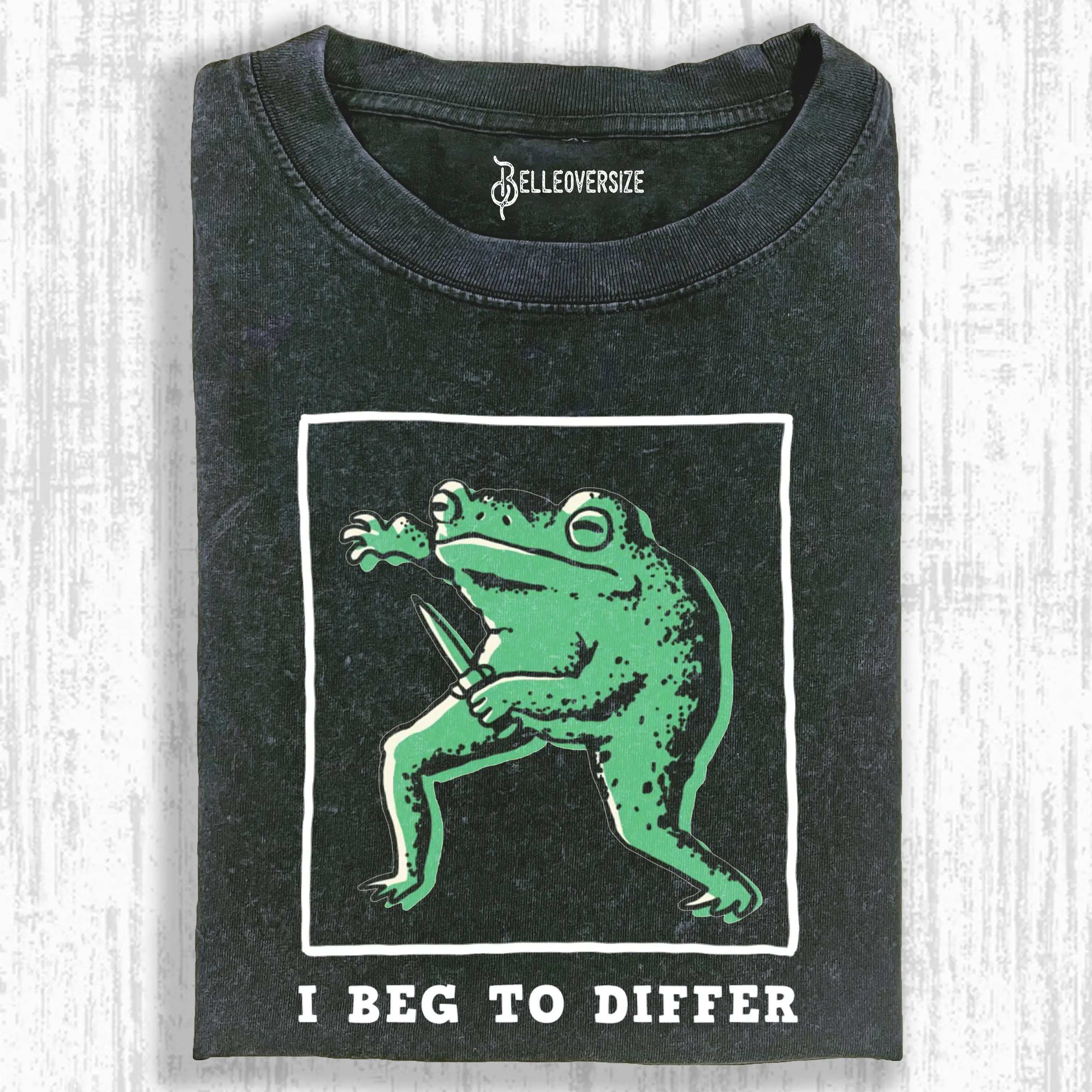 I BEG TO DIFFER FROG FINE T-SHIRT