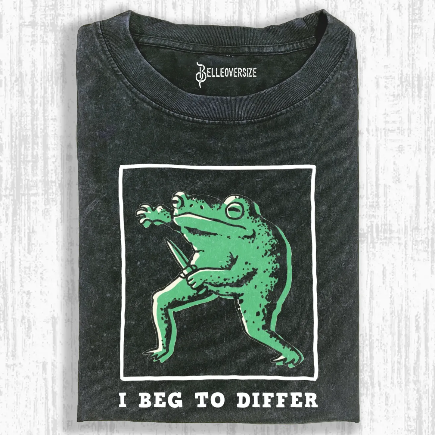 I BEG TO DIFFER FROG FINE T-SHIRT