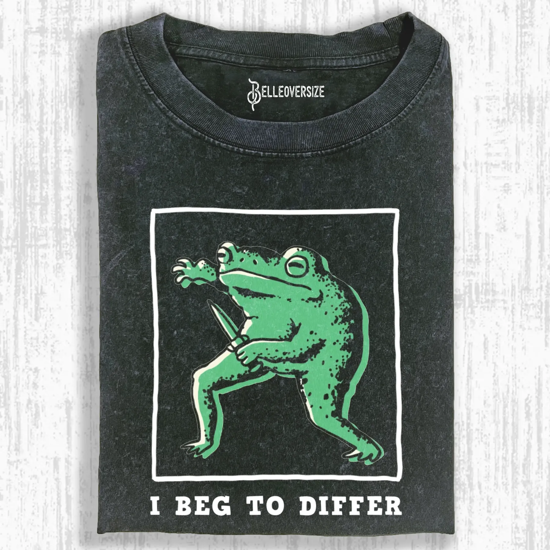 I BEG TO DIFFER FROG FINE T-SHIRT
