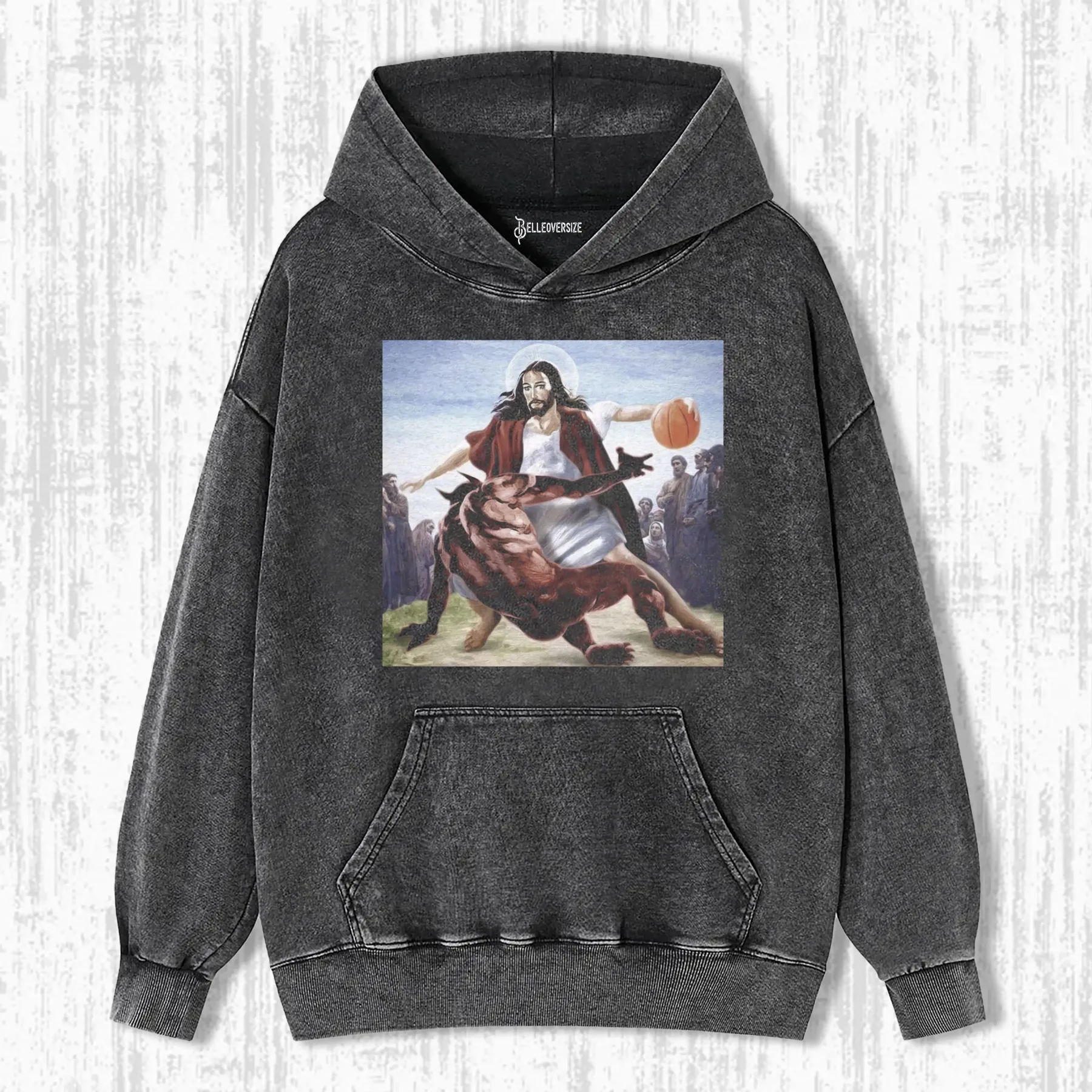 JESUS DRIBBLED THE BALL HOODIE