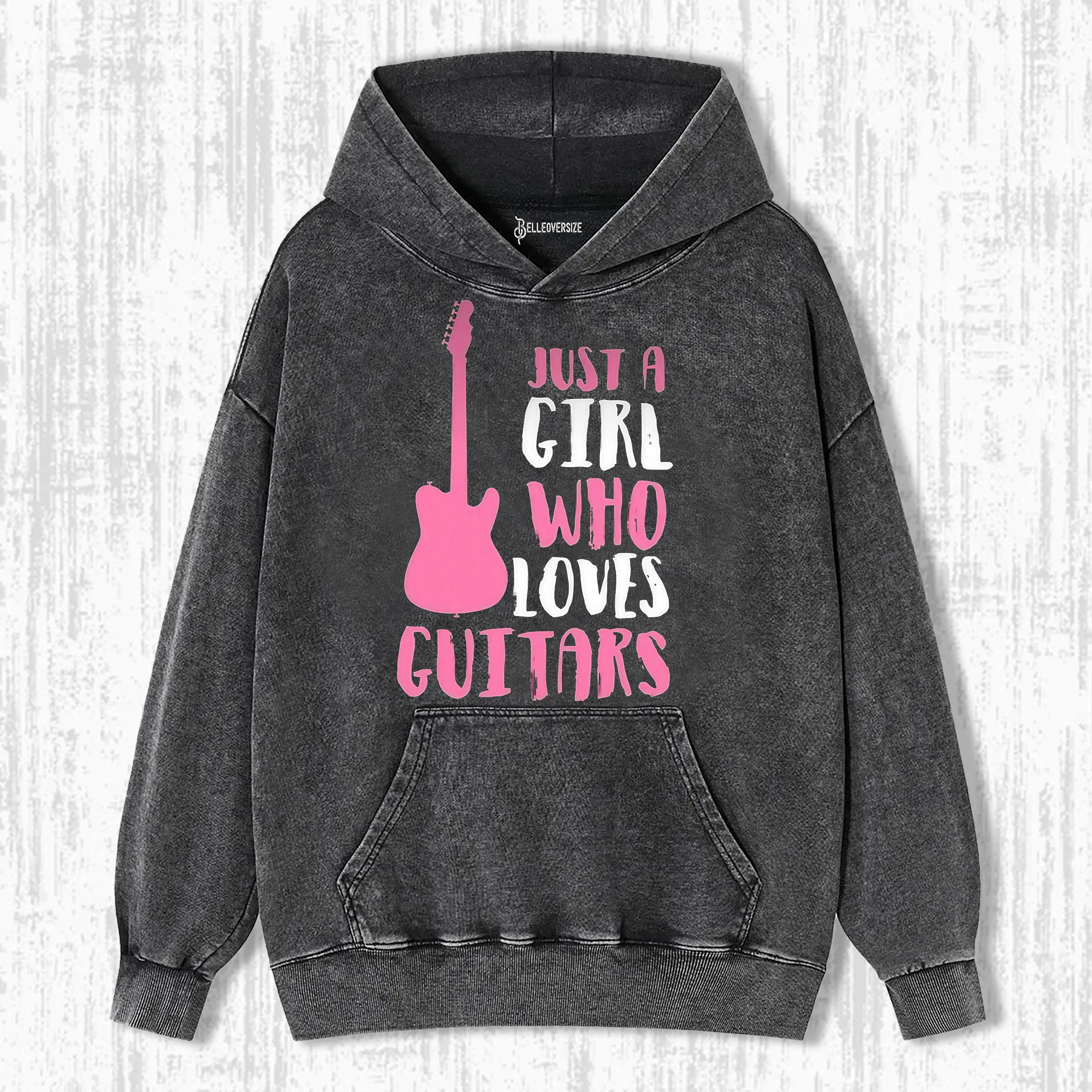 JUST A GIRL WHO LOVES GUITARS HOODIE