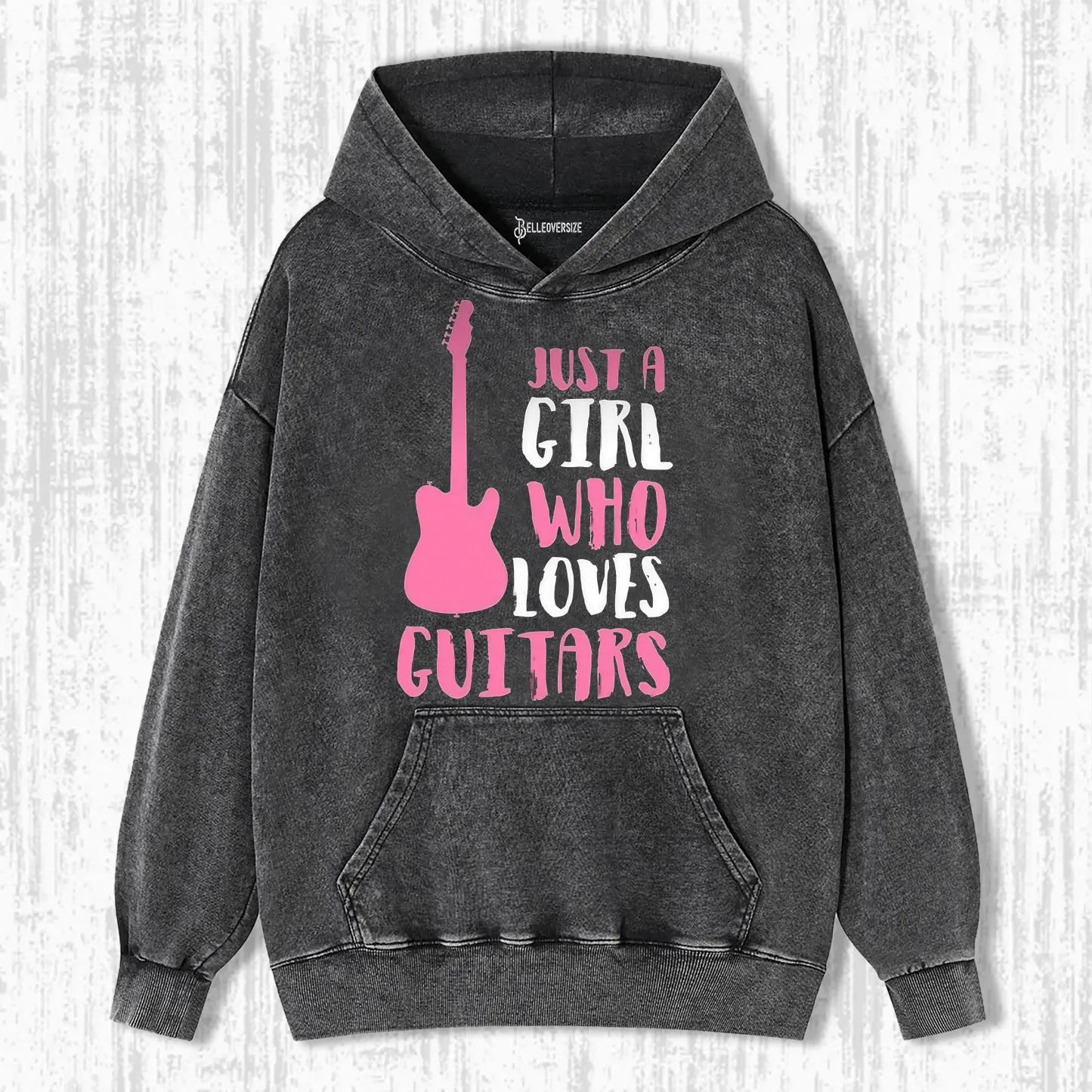 JUST A GIRL WHO LOVES GUITARS HOODIE