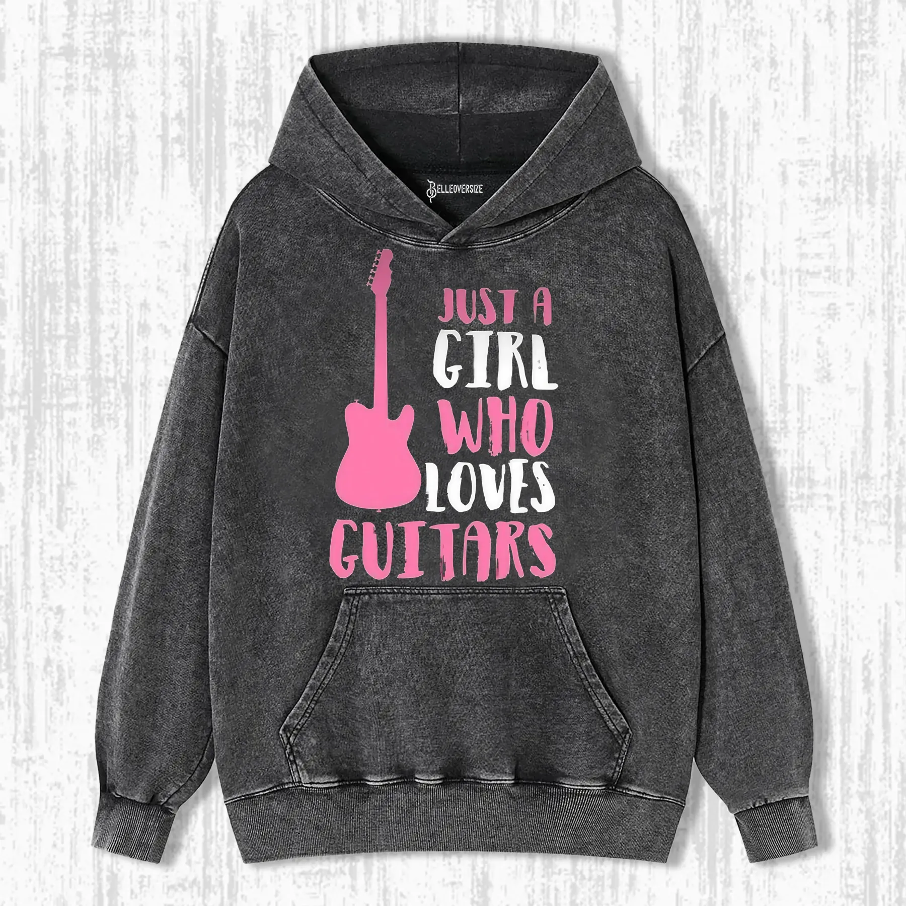 JUST A GIRL WHO LOVES GUITARS HOODIE