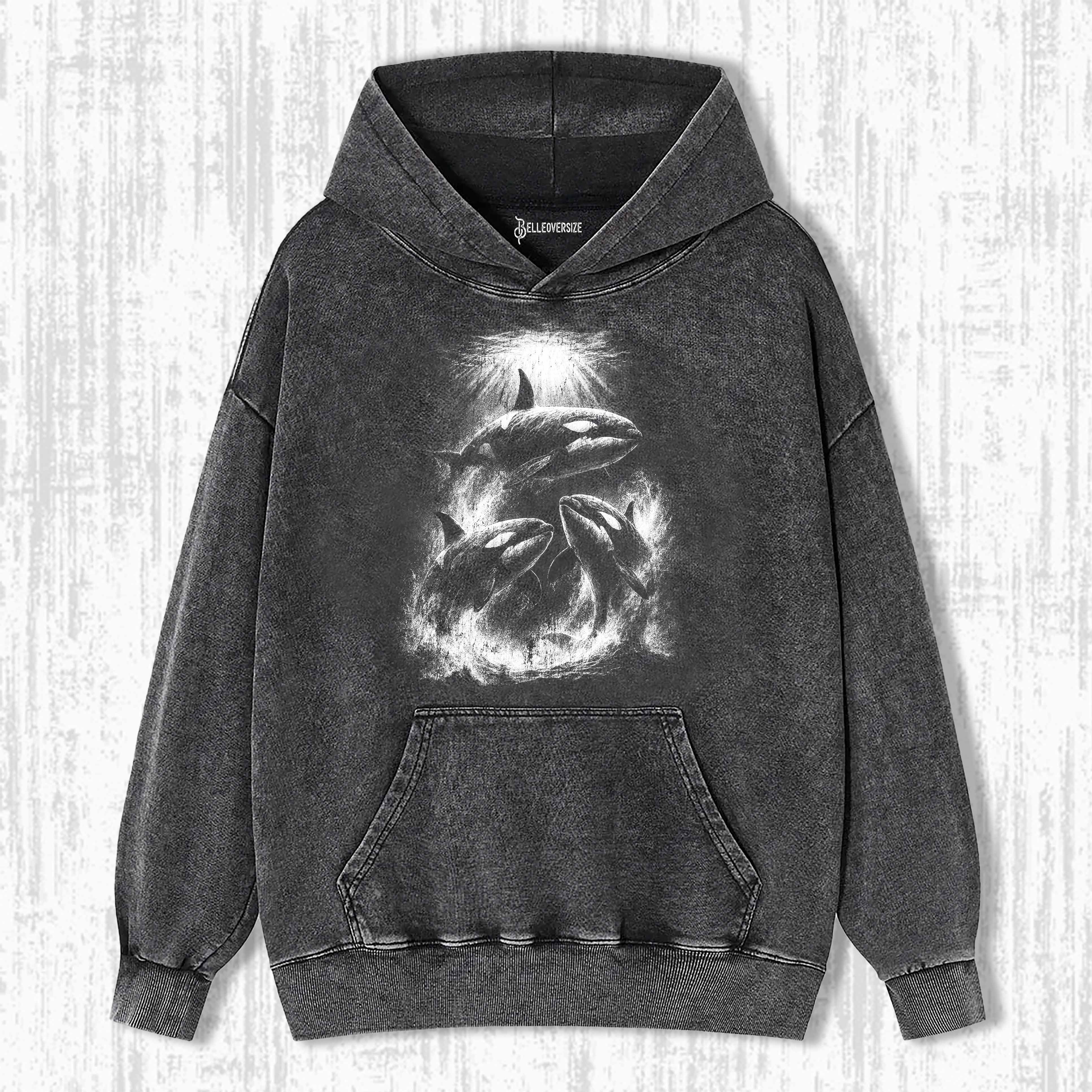KILLER WHALES VINTAGE HOODIE