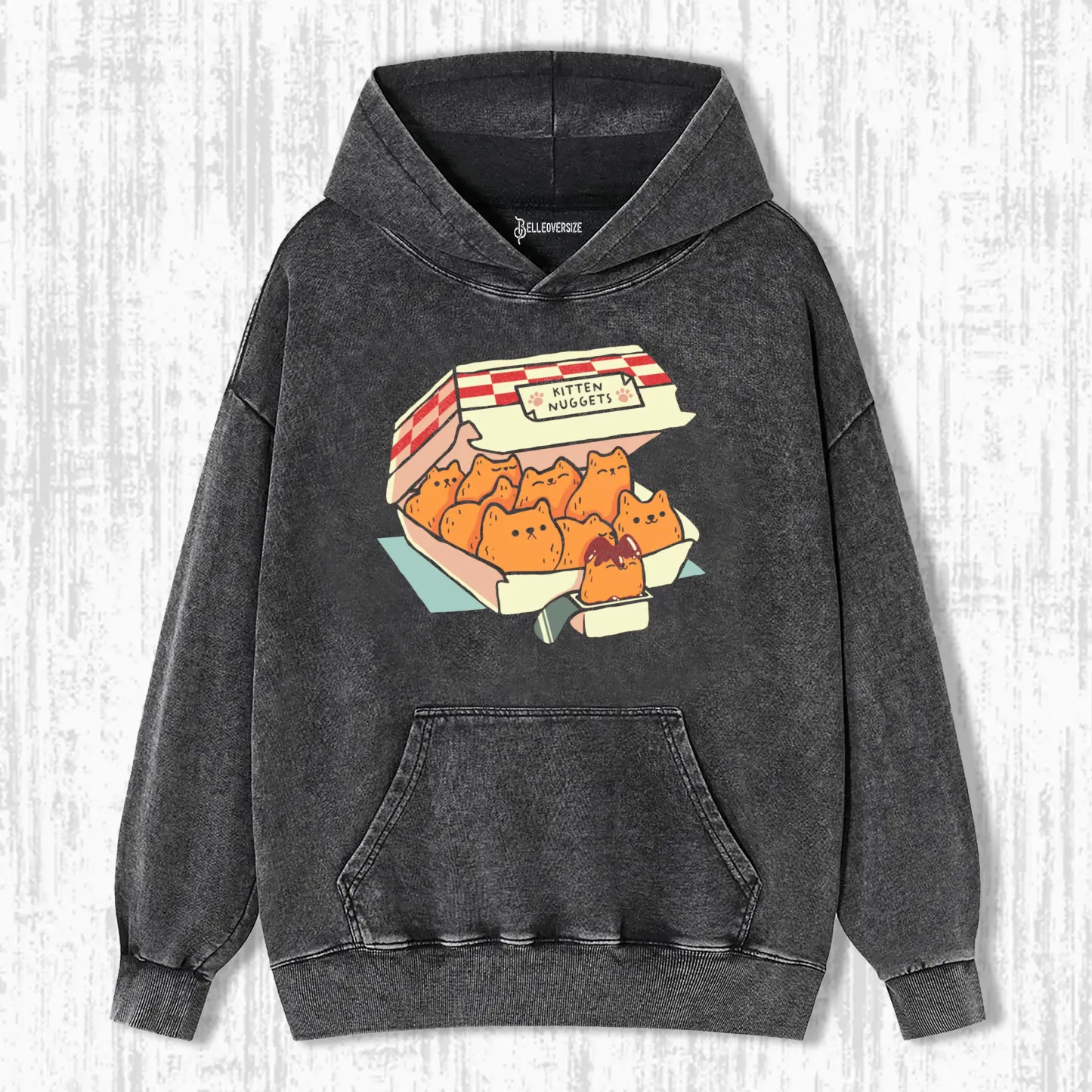 KITTEN NUGGETS FAST FOOD CAT BY TOBE FONSECA HOODIE
