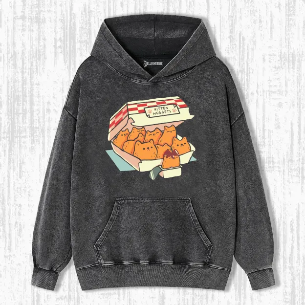 KITTEN NUGGETS FAST FOOD CAT BY TOBE FONSECA  HOODIE
