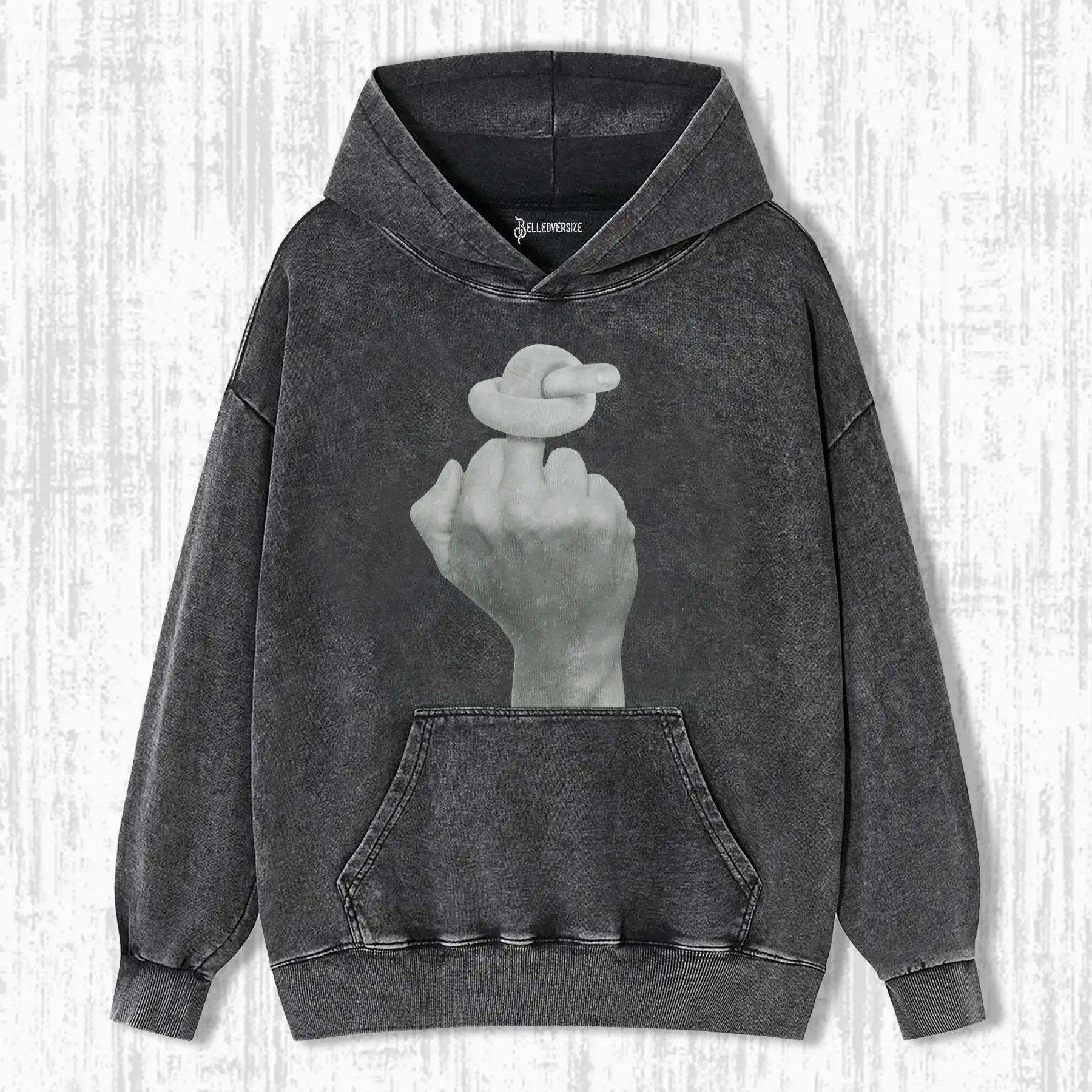 KNOTTED MIDDLE FINGER HOODIE