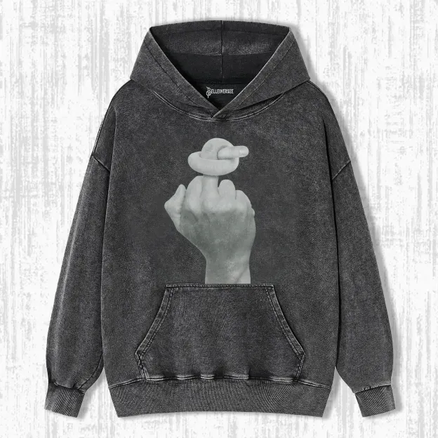 KNOTTED MIDDLE FINGER  HOODIE 