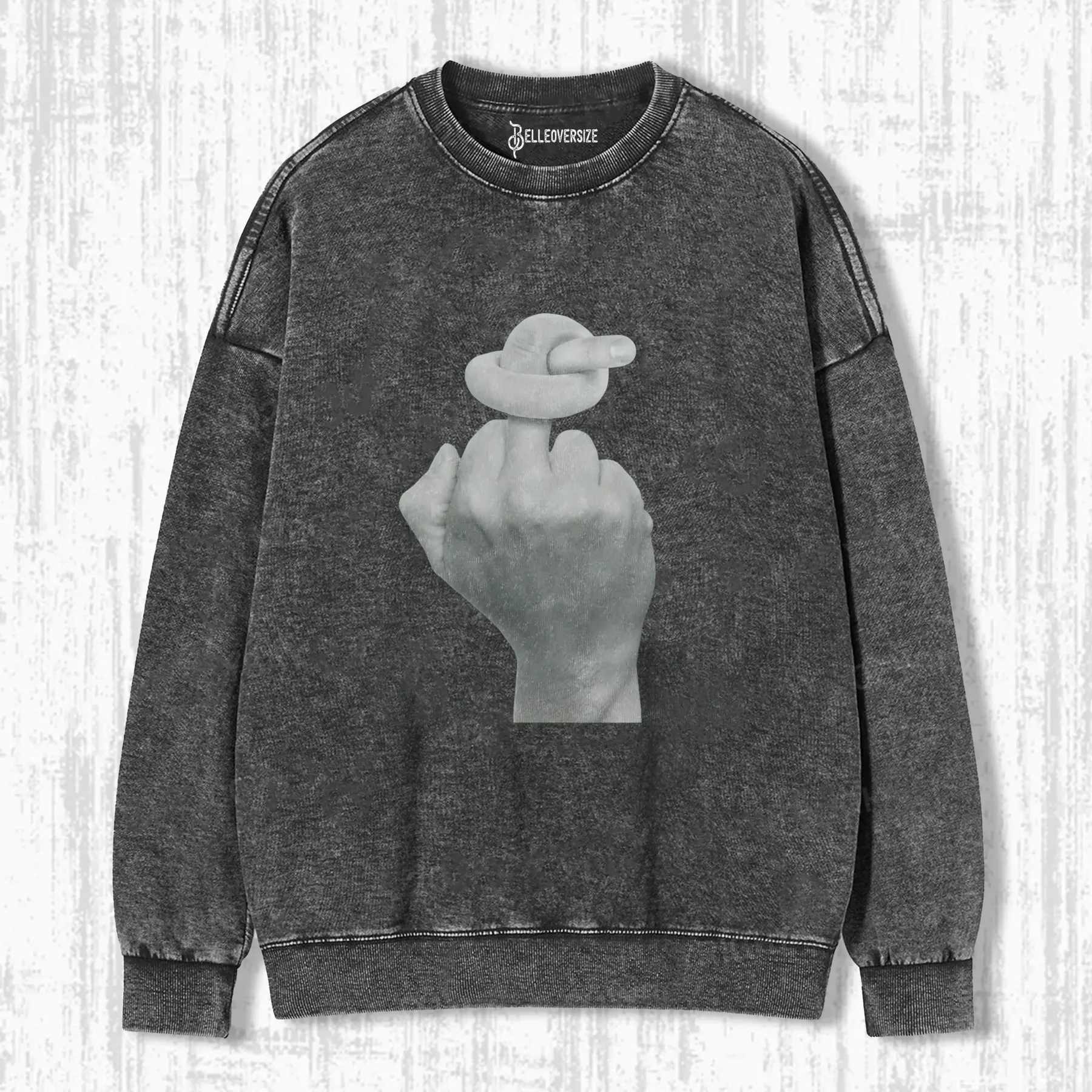 KNOTTED MIDDLE FINGER SWEATSHIRTS