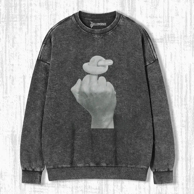 KNOTTED MIDDLE FINGER  SWEATSHIRTS