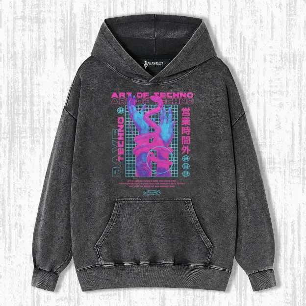 LIVE THE ART OF TECHNO HOODIE