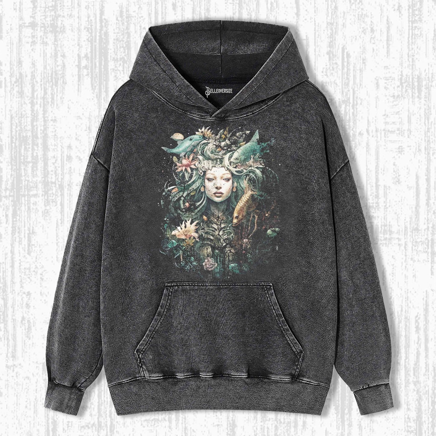 MERMAIDCORE FANTASY MEDUSA LONG SLEEVE HOODIE