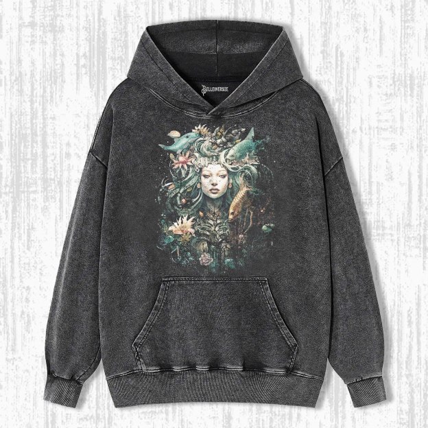 MERMAIDCORE FANTASY MEDUSA LONG SLEEVE HOODIE